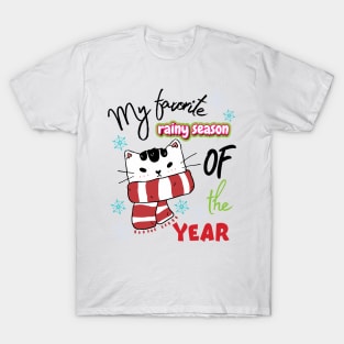 Winter Cat - Favorite rainy season T-Shirt